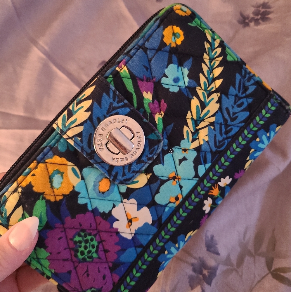 Vera Bradley Midnight Blues Turn Lock Wallet